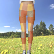 パターンのパッチワーク1レギンス