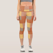 パターンのパッチワーク1高い腰のカプリス カプリレギンス (正面)