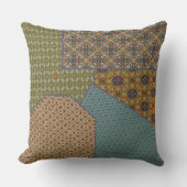 パターンのパッチワーク クッション (正面)