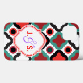 パターンのワールド赤（緑） Case-Mate iPhoneケース (裏面 (横))
