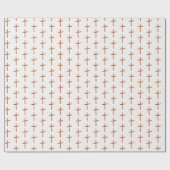 パターンの宗教的なパームエレガントクロス、白 ラッピングペーパー (フラット)