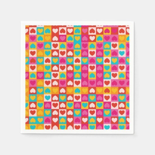 パターンの愛 スタンダードカクテルナプキン (正面)