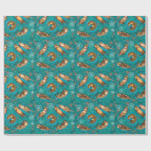 パターンの折り返し紙 ラッピングペーパー (フラット)