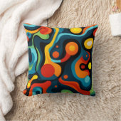 パターンの最大カラフル水色 クッション (ブランケット)