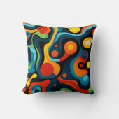 パターンの最大カラフル水色 クッション (正面)