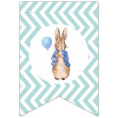 パターンの背景が混ざったウサギのピーター バンティングフラッグ (第1の旗)