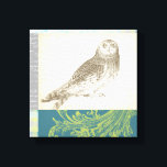 パターンの背景に灰色のフクロウ キャンバスプリント<br><div class="desc">感じアート?コラコンテンポラリーージの背景に灰色のフクロウのこのスケッチを取インスパイア得する。背景はカラフルで、青、灰色、緑の色調を含む。このアー素晴らしトプリントはリビングルーム、バスルーム、ベッドルームを明るくする。</div>