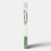 パターンの背景に灰色のフクロウ Case-Mate iPhoneケース (裏面 / 左)