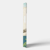 パターンの背景に灰色のフクロウ Case-Mate iPhoneケース (裏面 / 右)