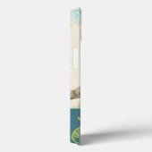 パターンの背景に灰色のフクロウ Case-Mate iPhoneケース (裏面 / 右)