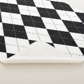 パターンアーガイルは白黒でシームレス。ジオメトリ シェルパブランケット (3/4)