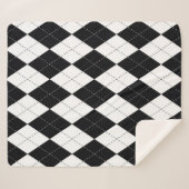 パターンアーガイルは白黒でシームレス。ジオメトリ シェルパブランケット (正面(横))