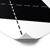 パターンアーガイルは白黒でシームレス。ジオメトリ ポスター (角)