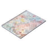 パターンアートキュートパステルパターンジオメトリックデザイン ノートブック (左側)