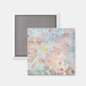 パターンアートキュートパステルパターンジオメトリックデザイン マグネット (正面/裏面)