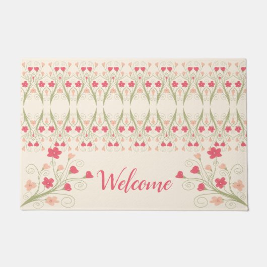 パターンアート付きフローラ ドアマット (正面)