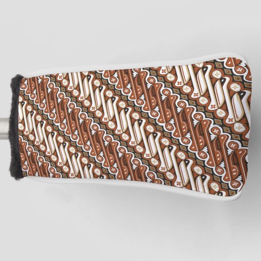 パターンインドネシアろうけつ染め  ゴルフヘッドカバー (正面)