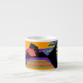 パターンオンパターンレディー顔 エスプレッソカップ (正面)