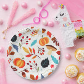 パターンオータム紙プレート ペーパープレート (パーティー)