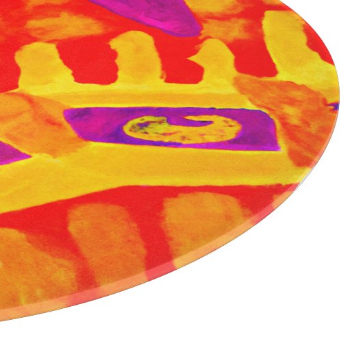 パターンカラフルデザインの採用 カッティングボード (角)