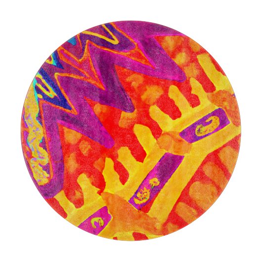 パターンカラフルデザインの採用 カッティングボード (正面)