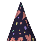 パターンカラフルハートガーリーモダンかわいい パーティーハット (右)
