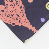 パターンカラフルハートガーリーモダンかわいい フリースブランケット (角)