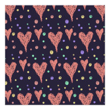 パターンカラフルハートガーリーモダンかわいい