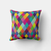 パターンカラフルファッション-モダン春ヒップスター クッション (裏面)