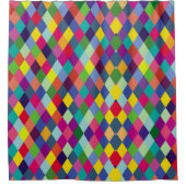 パターンカラフルファッション-モダン春ヒップスター シャワーカーテン (正面)