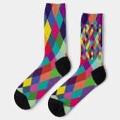 パターンカラフルファッション-モダン春ヒップスター ソックス (左)