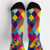 パターンカラフルファッション-モダン春ヒップスター ソックス (上部)