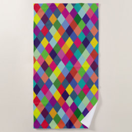 パターンカラフルファッション-モダン春ヒップスター ビーチタオル