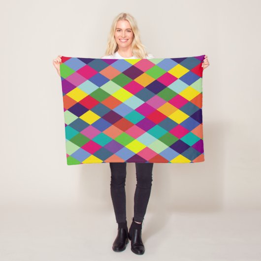 パターンカラフルファッション-モダン春ヒップスター フリースブランケット (インサイチュ)