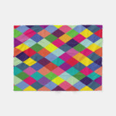 パターンカラフルファッション-モダン春ヒップスター フリースブランケット (正面(横))