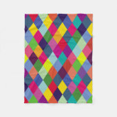 パターンカラフルファッション-モダン春ヒップスター フリースブランケット (正面)