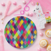 パターンカラフルファッション-モダン春ヒップスター ペーパープレート (パーティー)