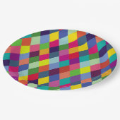 パターンカラフルファッション-モダン春ヒップスター ペーパープレート (アングル)