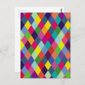 パターンカラフルファッション-モダン春ヒップスター ポストカード (正面/裏面)