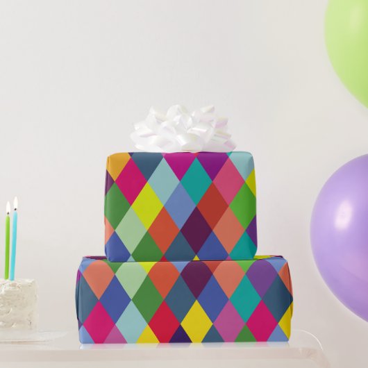 パターンカラフルファッション-モダン春ヒップスター ラッピングペーパー (パーティーギフト)