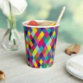 パターンカラフルファッション-モダン春ヒップスター 紙コップ