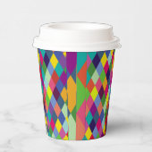 パターンカラフルファッション-モダン春ヒップスター 紙コップ (右)