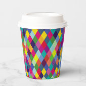 パターンカラフルファッション-モダン春ヒップスター 紙コップ (正面)