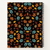 パターンカラフル紅葉ノートブック ノートブック (裏面)