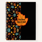 パターンカラフル紅葉ノートブック ノートブック (正面)