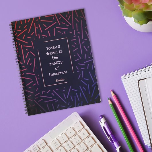 パターンカラフル線ノートブック ノートブック