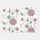 パターンクリスマスプレッツェル ラッピングペーパーシート (正面)