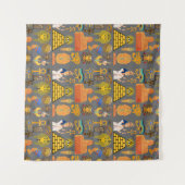 パターンシンボル古代エジプトの象形文字 タペストリー (正面(横))