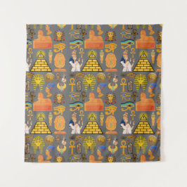 パターンシンボル古代エジプトの象形文字 タペストリー