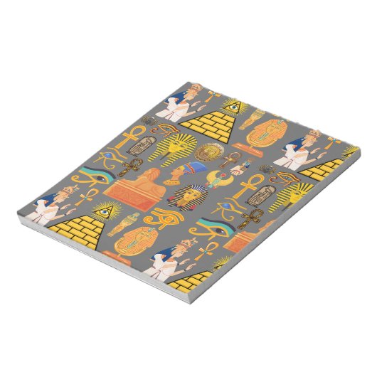 パターンシンボル古代エジプトの象形文字 ノートパッド (回転)